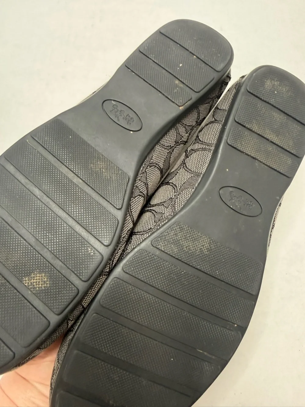 Coach Women's Black Signature Monogram Jacquard Loafers - Picture 5 of 10
